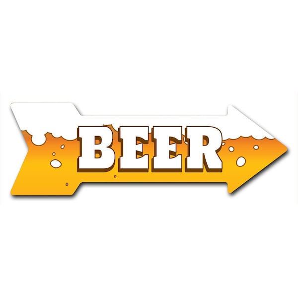Beer Arrow Decal Funny Home Decor 24in Wide